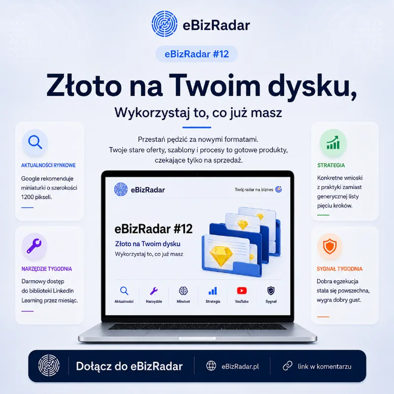 eBizRadar #12 — Złoto na Twoim dysku, wykorzystaj to, co już masz